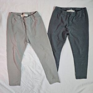 Set of Two Pairs Of Leggings- Light Gray/Medium Gray- Kendi- Size 4T